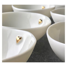 Load image into Gallery viewer, Heart of Gold porcelain keepsake dish arrangement with branded box