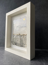 Load image into Gallery viewer, Angled view of a handmade ceramic piece with a dusky colour palette and sculpted layered surface.