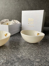 Load image into Gallery viewer, Heart of Gold porcelain keepsake dish arrangement with branded box
