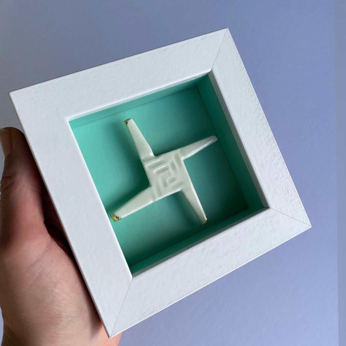 St. Brigid's Cross ~ 'Glas' 🙏Sold out!🙏 You are so welcome to join my mailing list on the home page for updates on a re-release later in the Spring 🤍